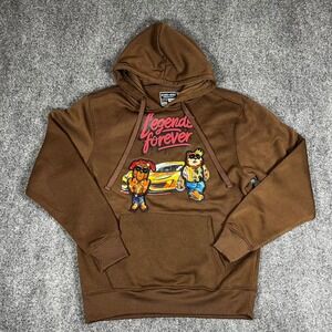 Bleecker & Mercer Mens Legends Forever Bear Graphic Hoodie Brown Size Medium